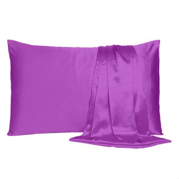 Homeroots 20 x 30 in. Purple Merlot Dreamy Silky Satin Queen Size Pillowcases 387912 - main